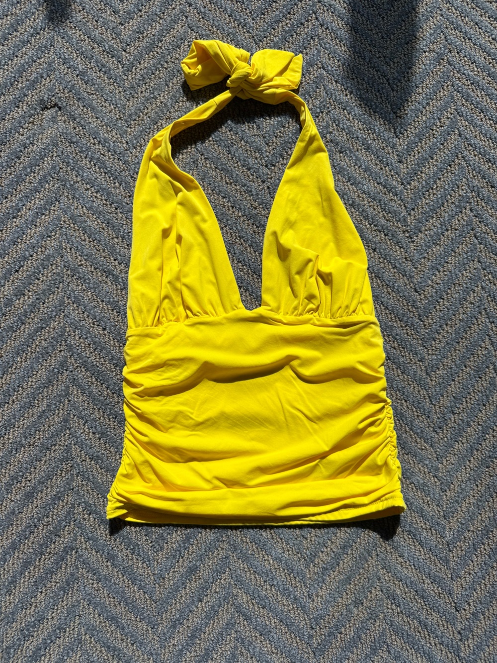 Amazon Yellow Halter Tank Top